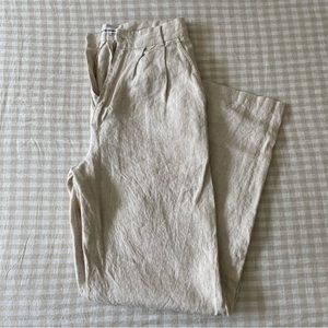 Reformation Cream Trousers